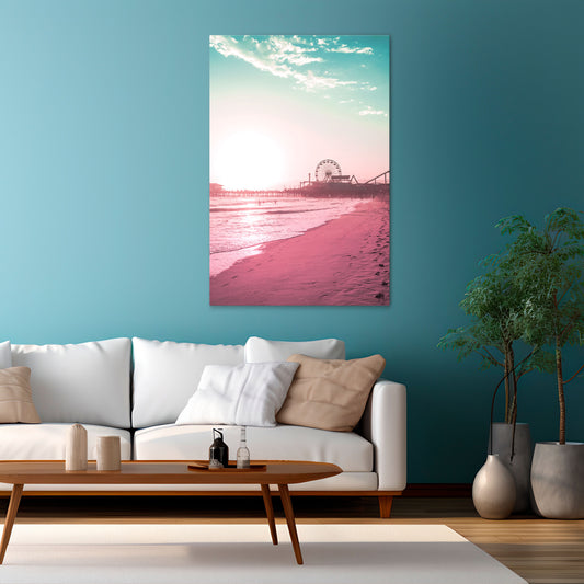 PASTEL COAST VIBES Quadro em tela vertical
