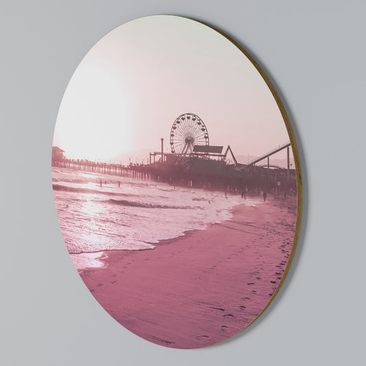 PASTEL COAST VIBES Arte de pared redondo