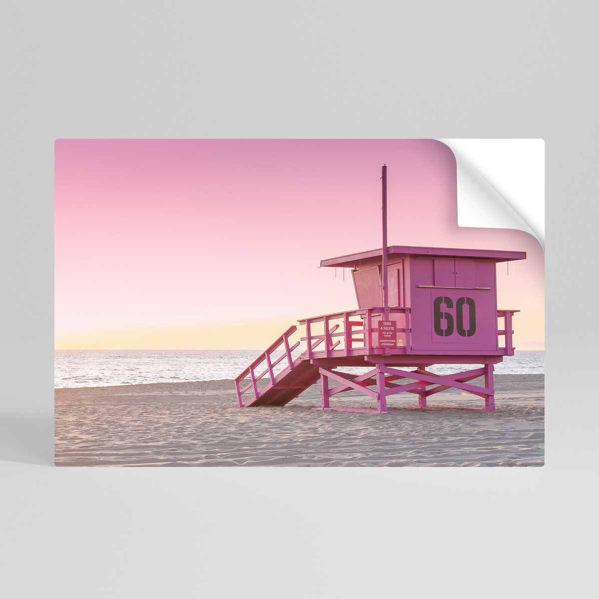 PINK PARADISE WATCH Selbstklebendes Horizontal-Poster