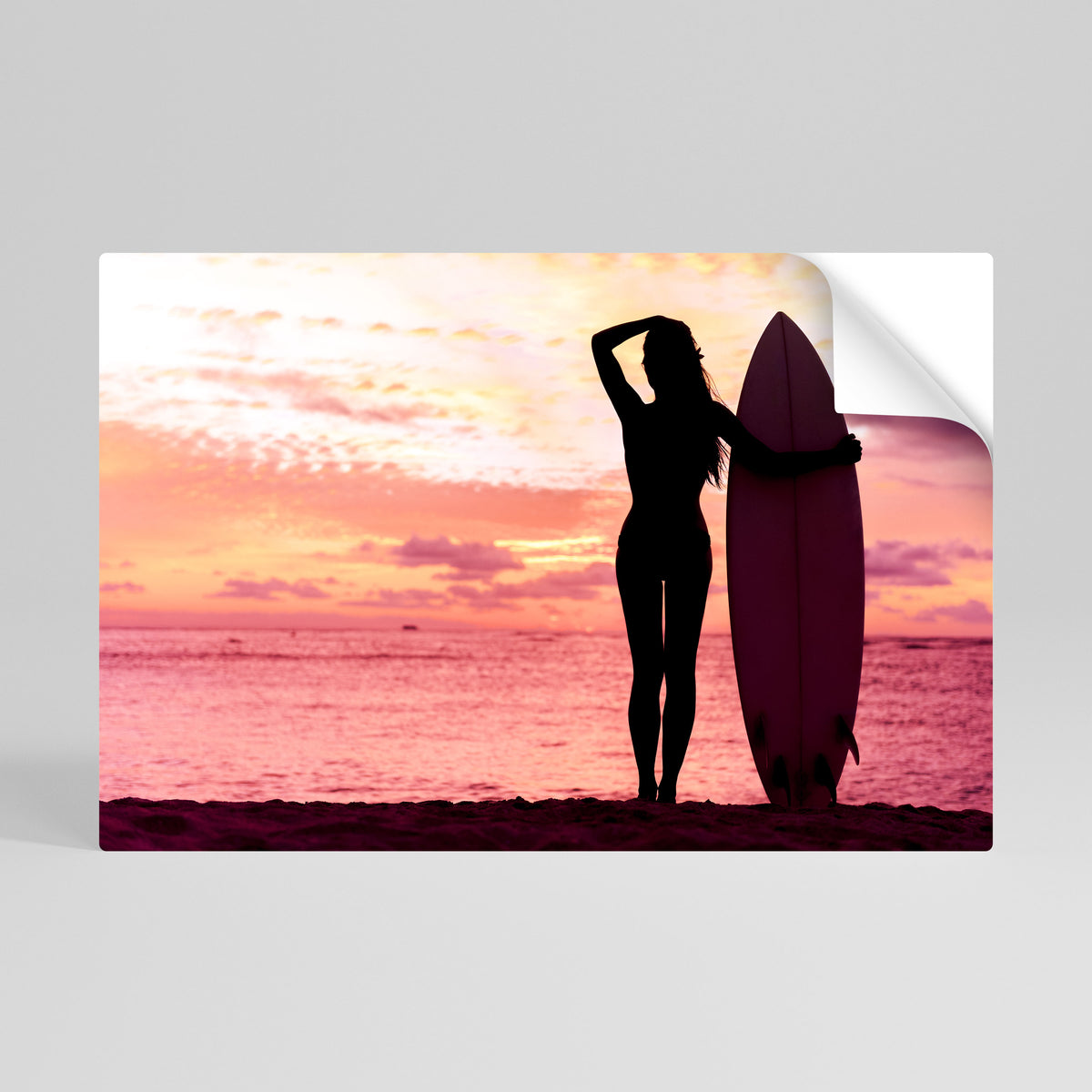 SUNSET SURF SPIRIT Peel and Stick Horizontal Poster
