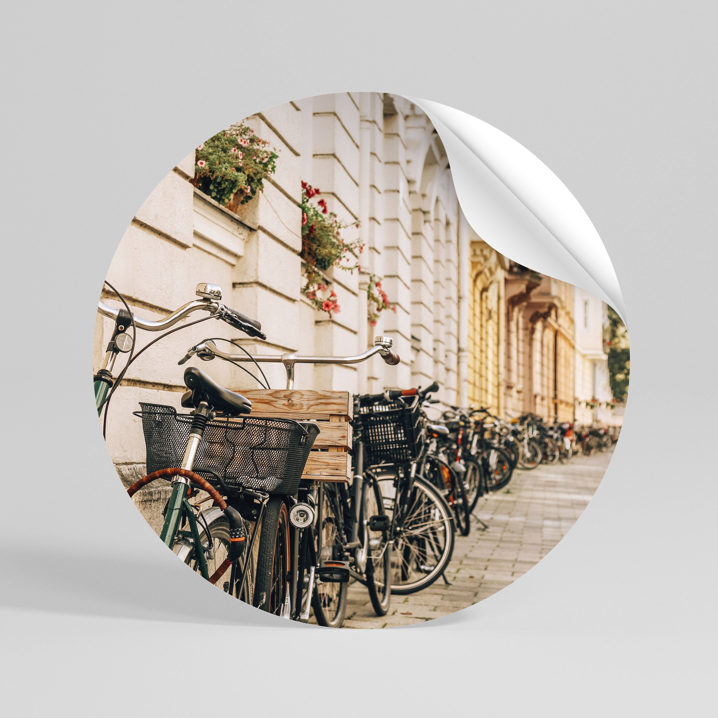 URBAN CYCLE HAVEN Runder Wandsticker zum Abziehen und Aufkleben