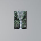 MYSTICAL WATERSCAPE BRIDGE Cuadro en lienzo vertical