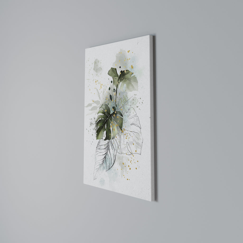 VIVID LEAF SYMPHONY Vertical Canvas Print