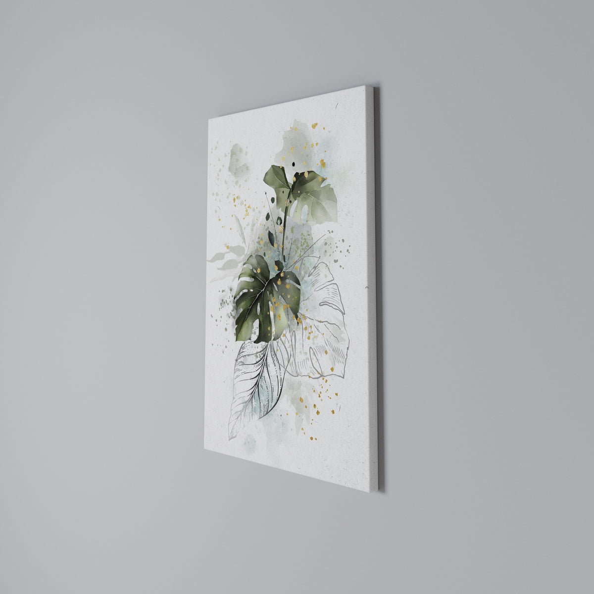 VIVID LEAF SYMPHONY Vertical Canvas Print