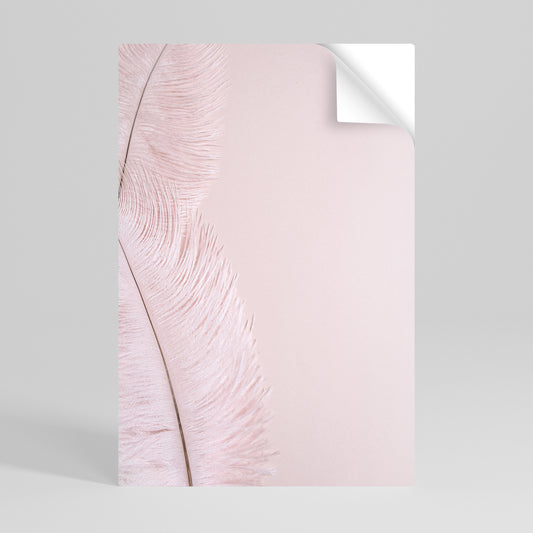 WHISPERING PINK FEATHERS Självhäftande Vertikal Poster