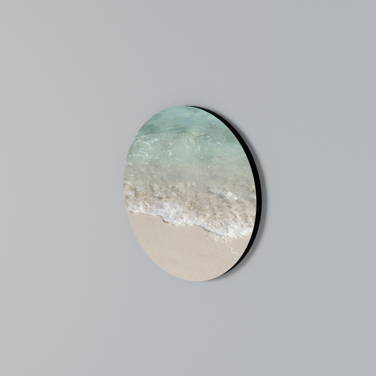 SERENITY BY THE SHORE Round Wall Art
