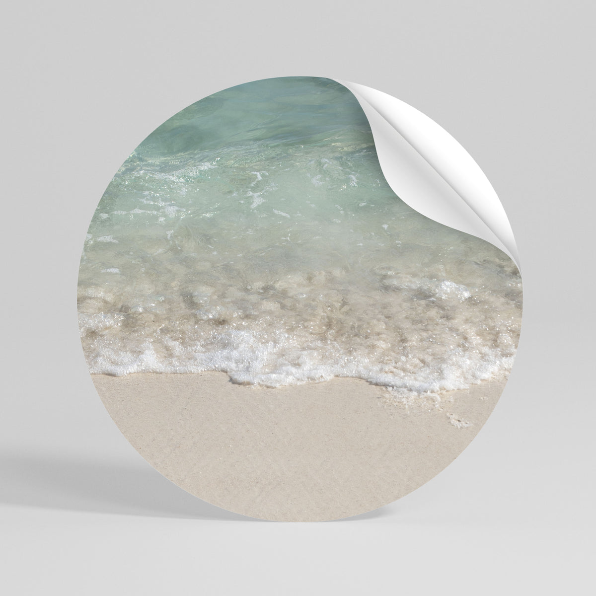 SERENITY BY THE SHORE Adesivo rotondo riposizionabile