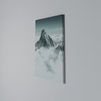 CLOUD-KISSED PEAK Vertical Canvas Print