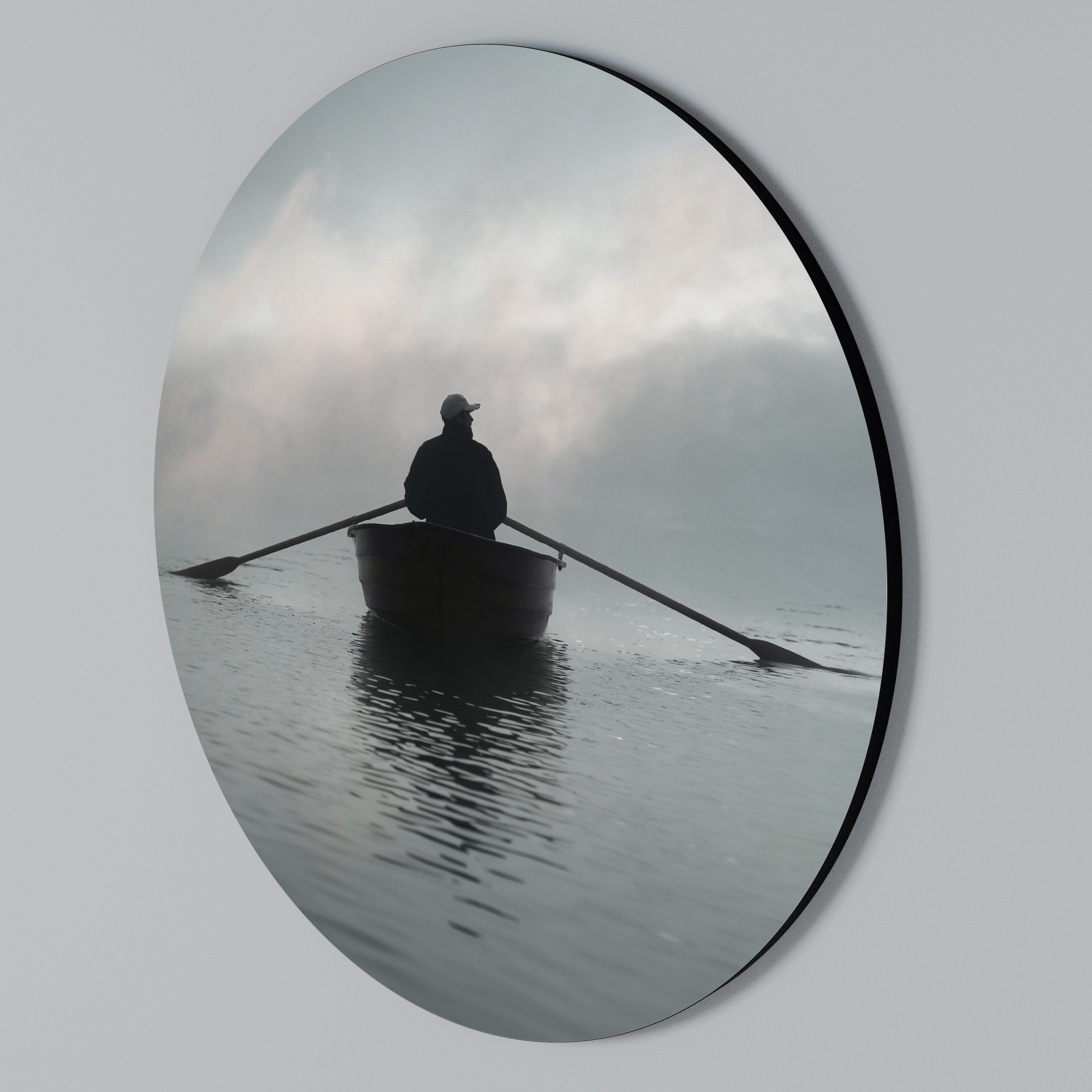 SAIL INTO THE UNKNOWN Rundes Wandbild