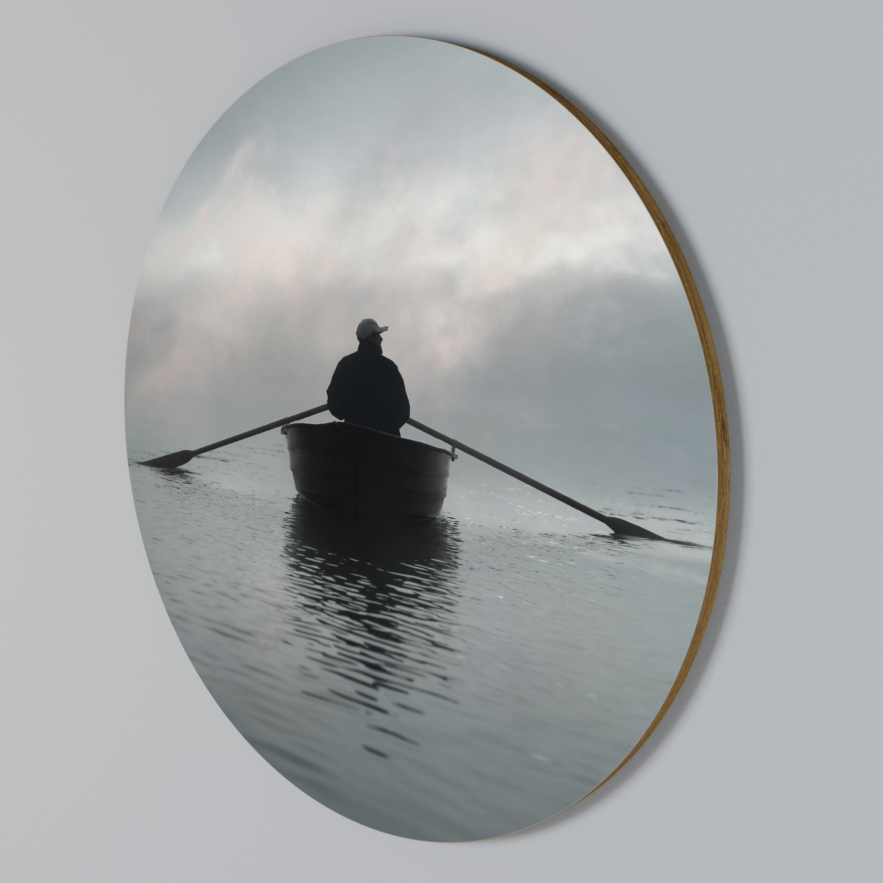 SAIL INTO THE UNKNOWN Rundes Wandbild