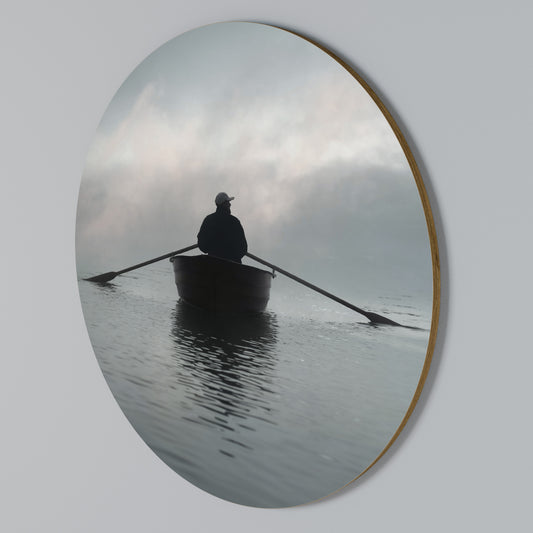 SAIL INTO THE UNKNOWN Round Wall Art