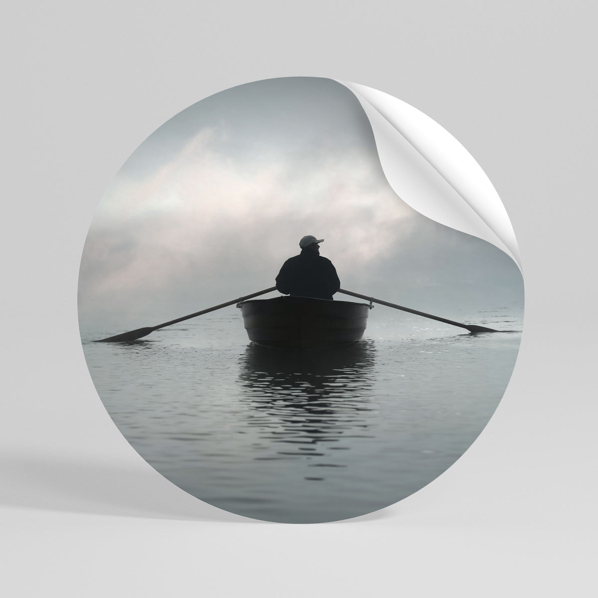SAIL INTO THE UNKNOWN Vinilo adhesivo redondo
