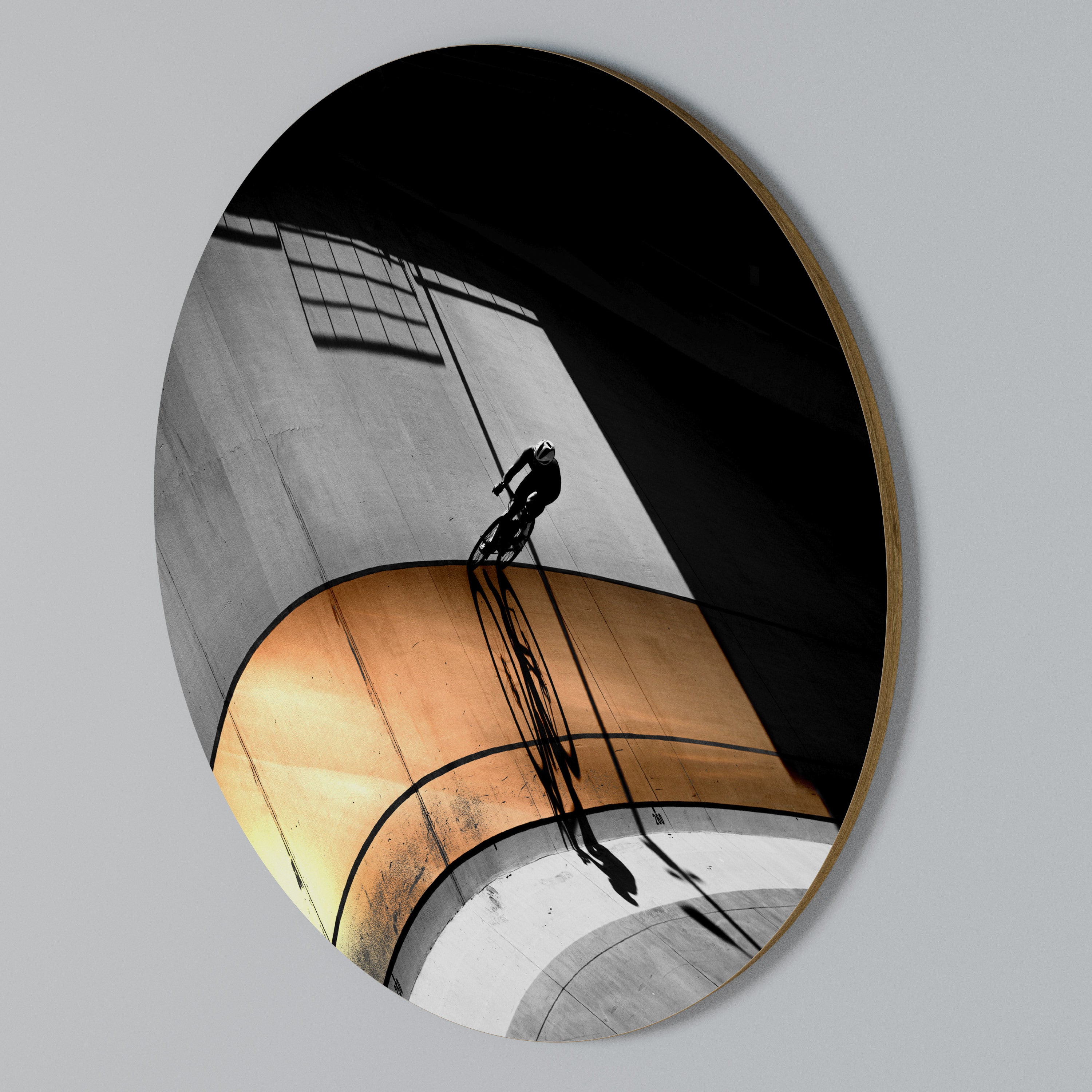 ORANGE ARC AMBIENCE Rundes Wandbild