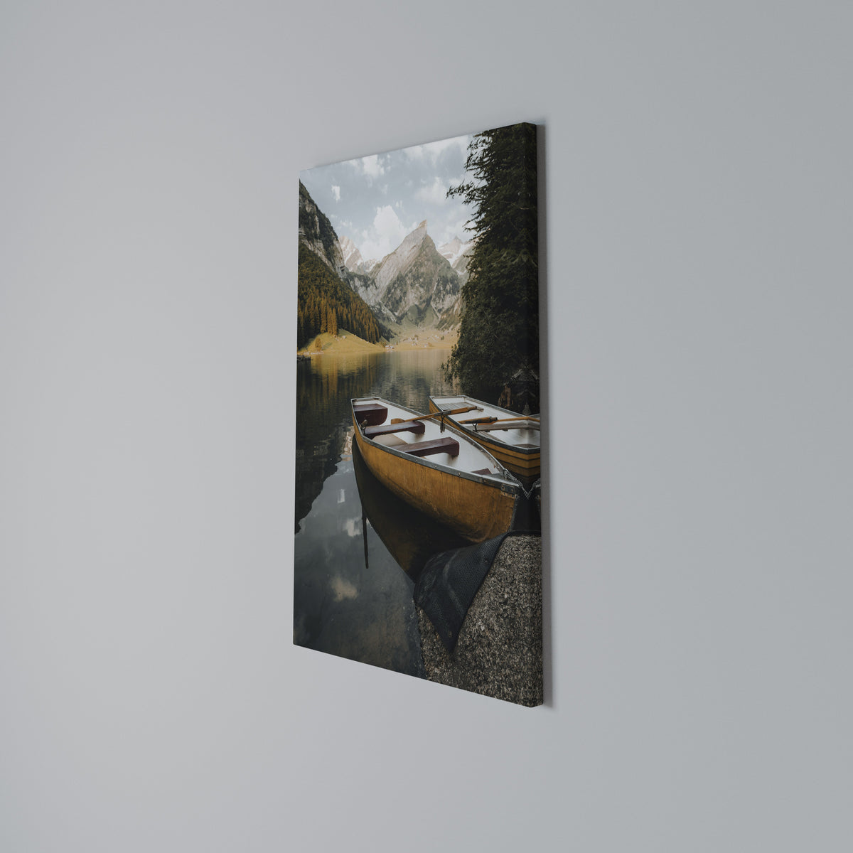 TRANQUIL LAKE JOURNEY Κατακόρυφος Πίνακας σε Καμβά
