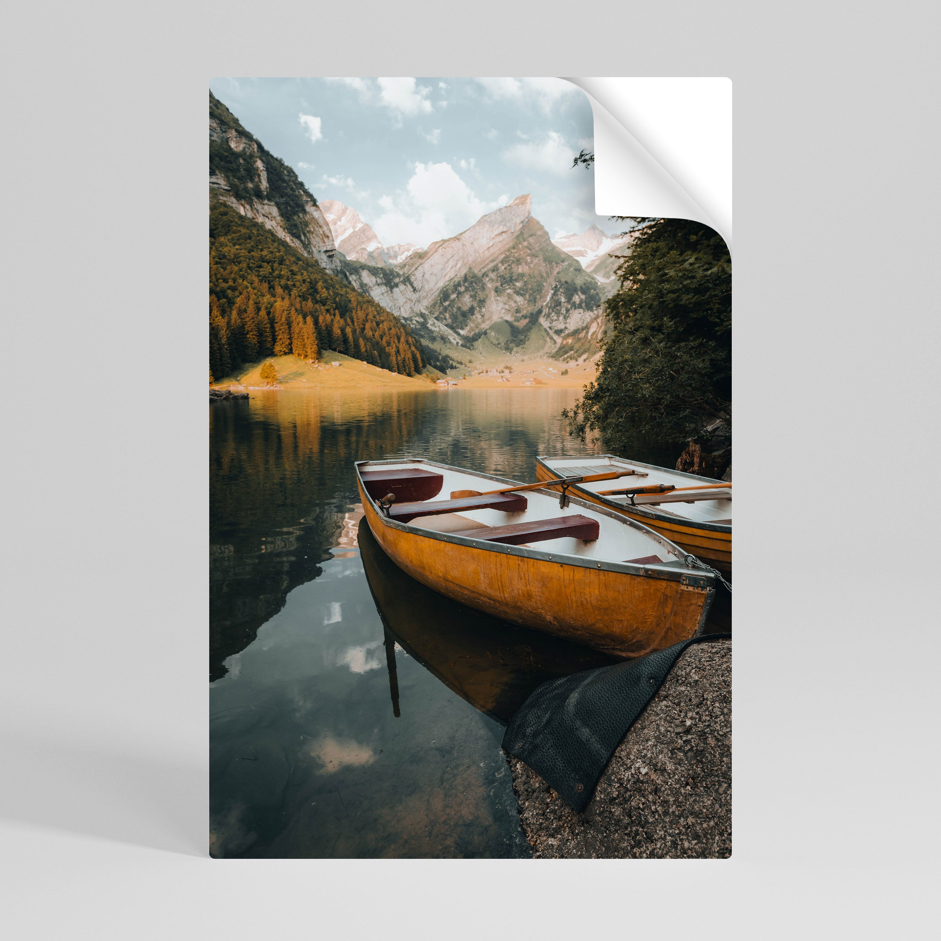 TRANQUIL LAKE JOURNEY Peel and Stick Vertical Poster