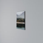 GOLDEN TREES IN FOG Vertical Canvas Print