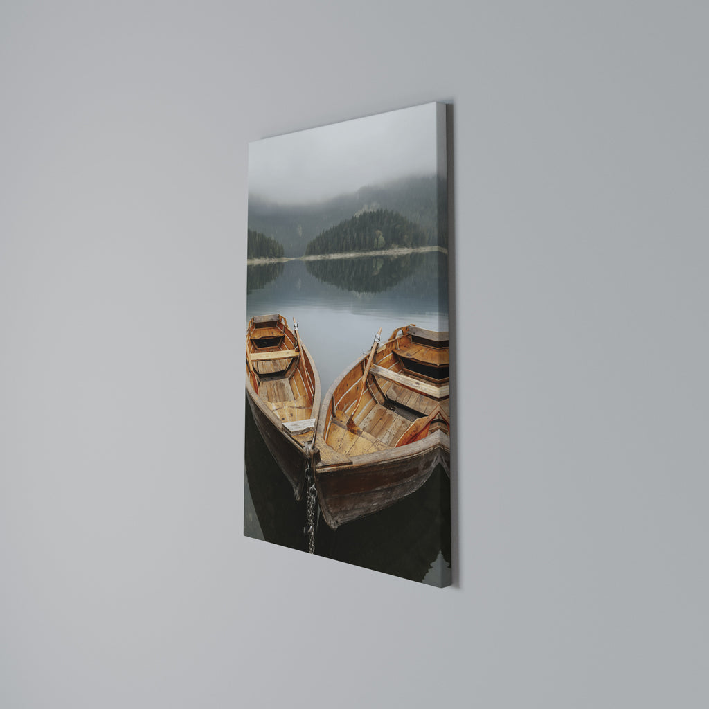 HARMONY OF BOATS Vertical Canvas Print