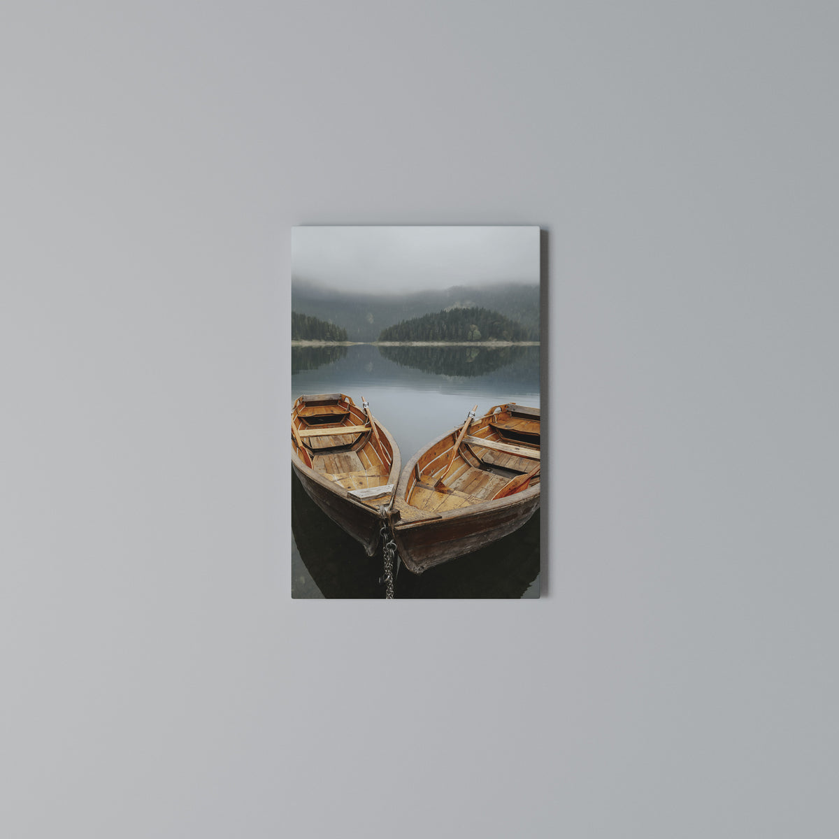 HARMONY OF BOATS Vertical Canvas Print