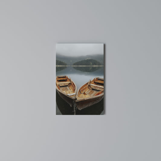 HARMONY OF BOATS Vertical Canvas Print