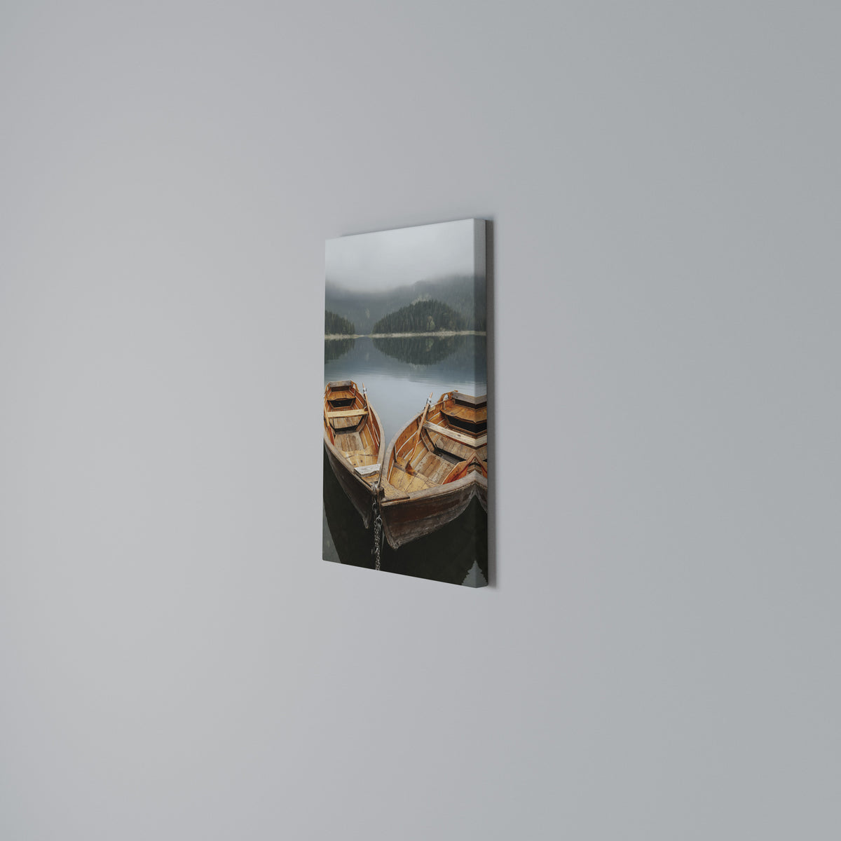 HARMONY OF BOATS Vertical Canvas Print