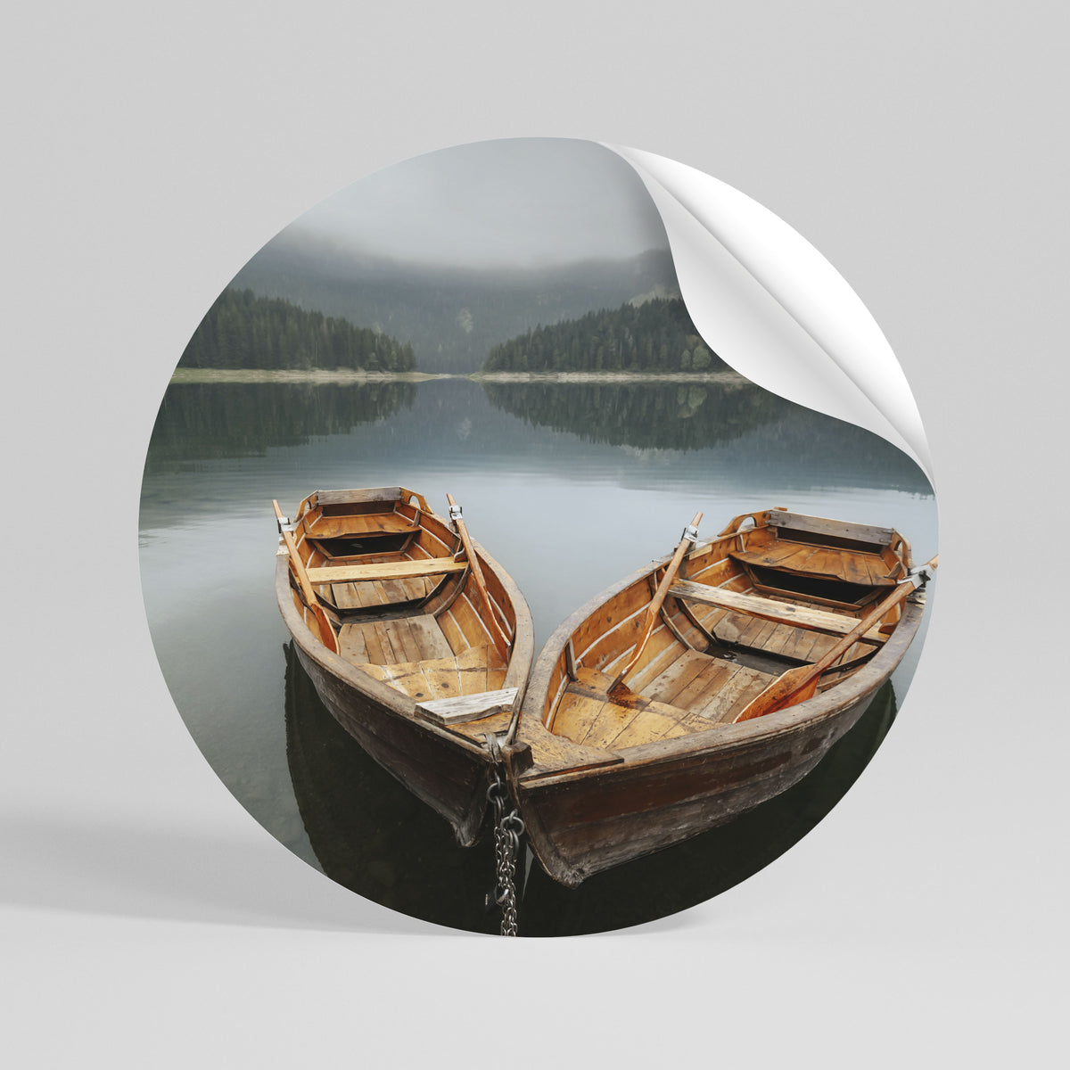 HARMONY OF BOATS Vinilo adhesivo redondo