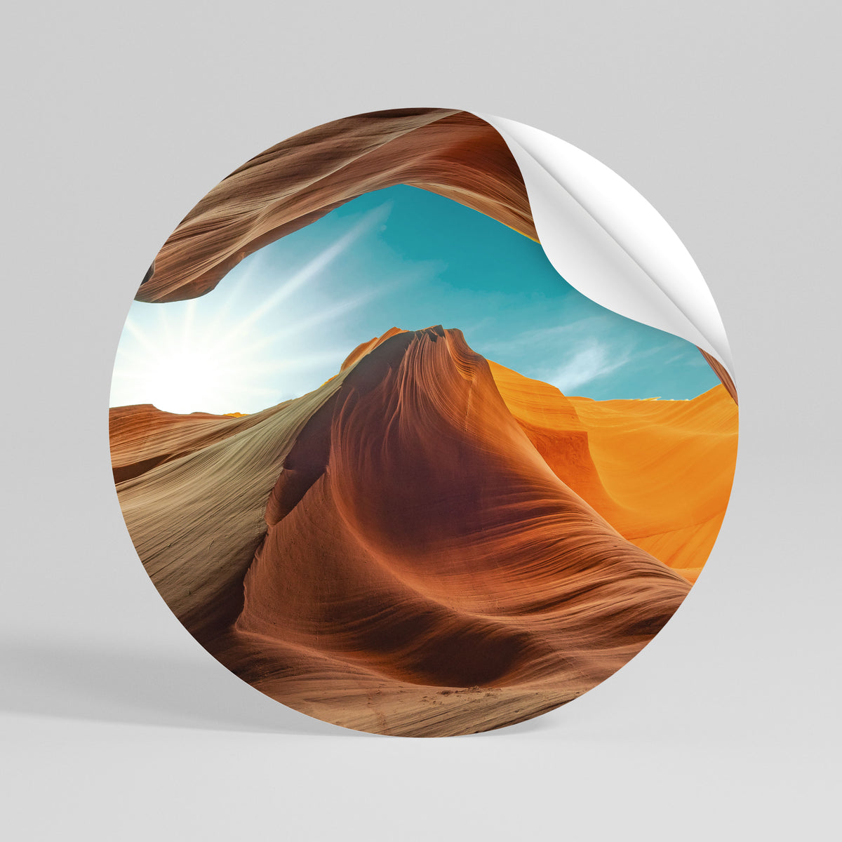 THE CANYON'S WHISPER Adesivo rotondo riposizionabile