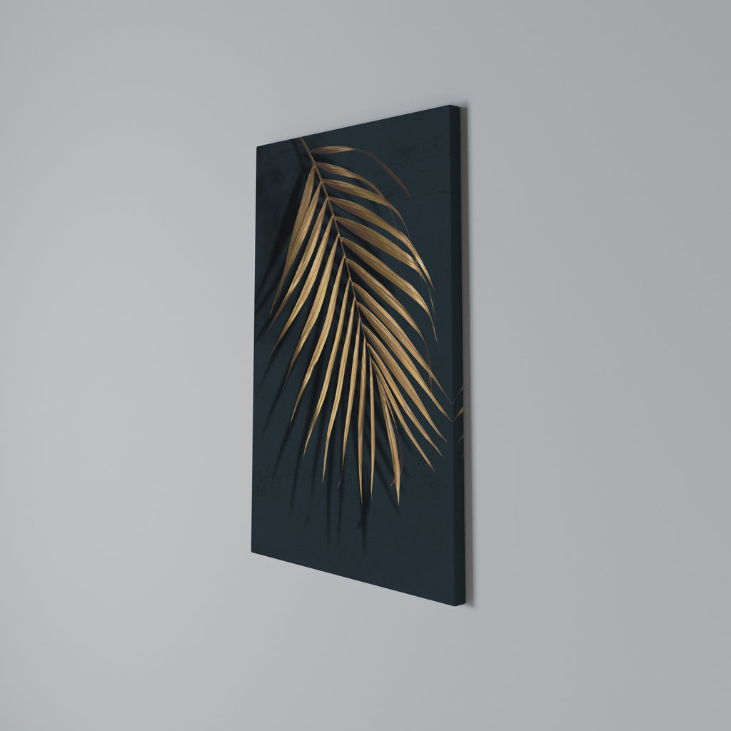 GOLDEN PALM WHISPERS Quadro em tela vertical