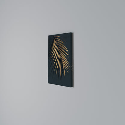 GOLDEN PALM WHISPERS Stampa su tela verticale