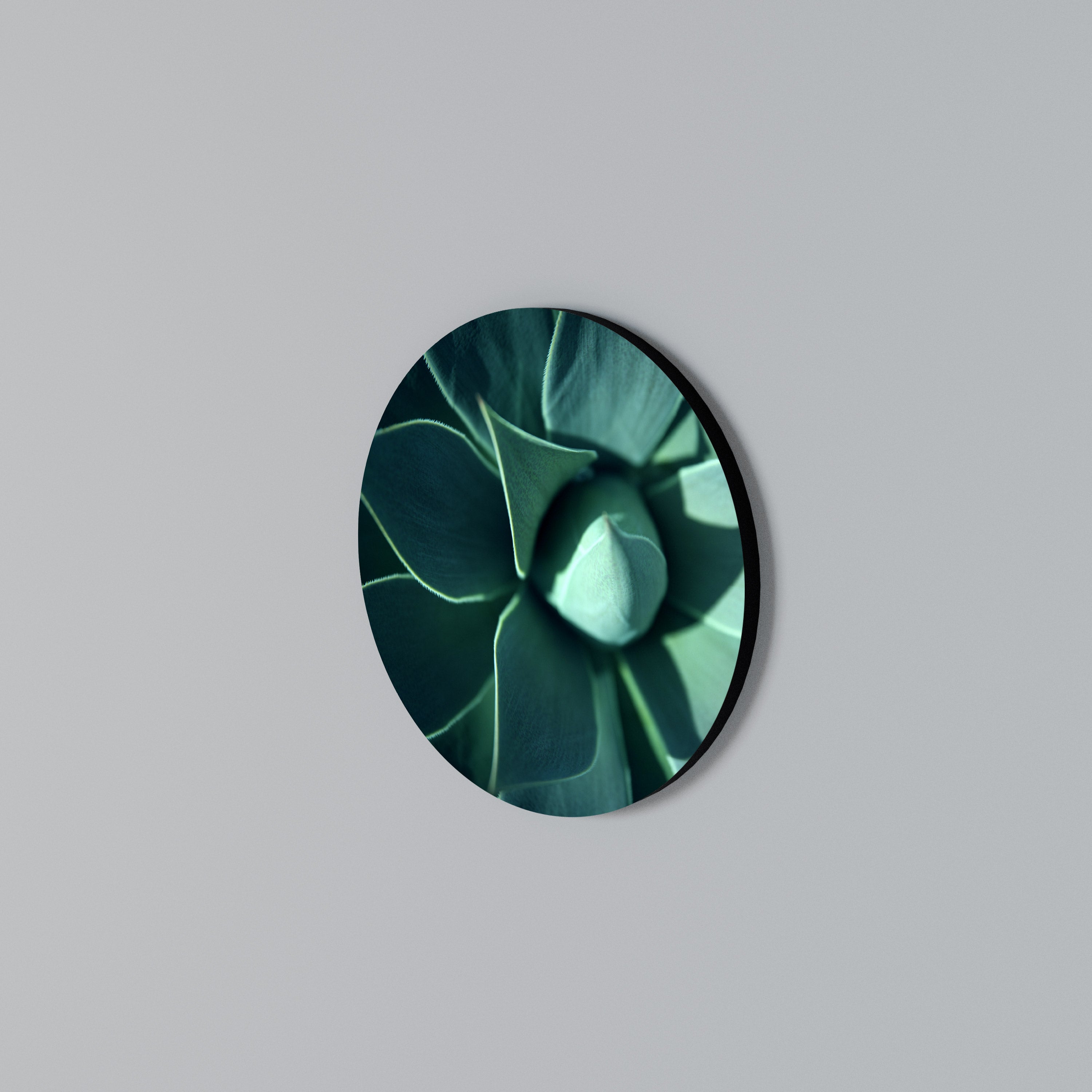 MYSTICAL GREEN WHORL Rundes Wandbild