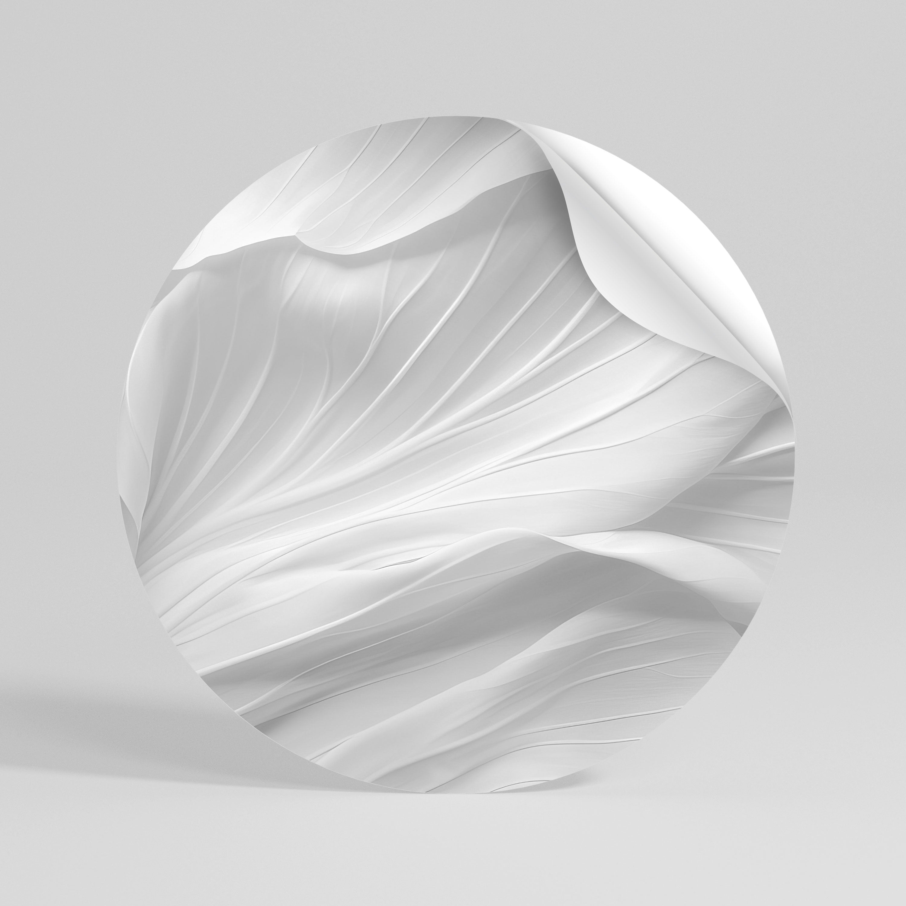 SILKEN SERENITY Rund väggdekal