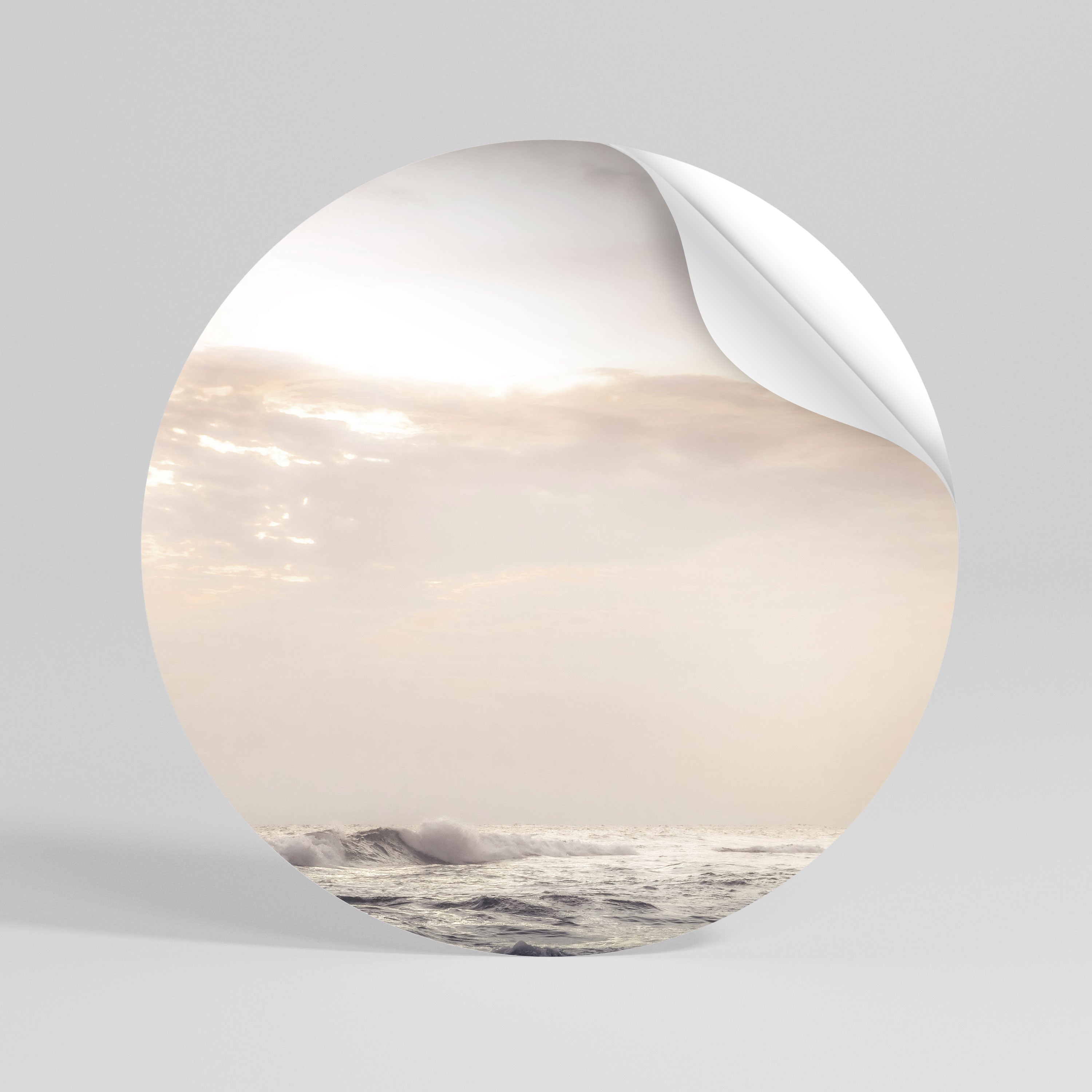 WHISPERS OF WAVE Autocolante Redondo Removível