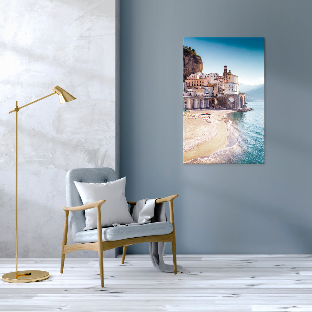 SEASIDE ARCHITECTURAL FANTASY Quadro em tela vertical