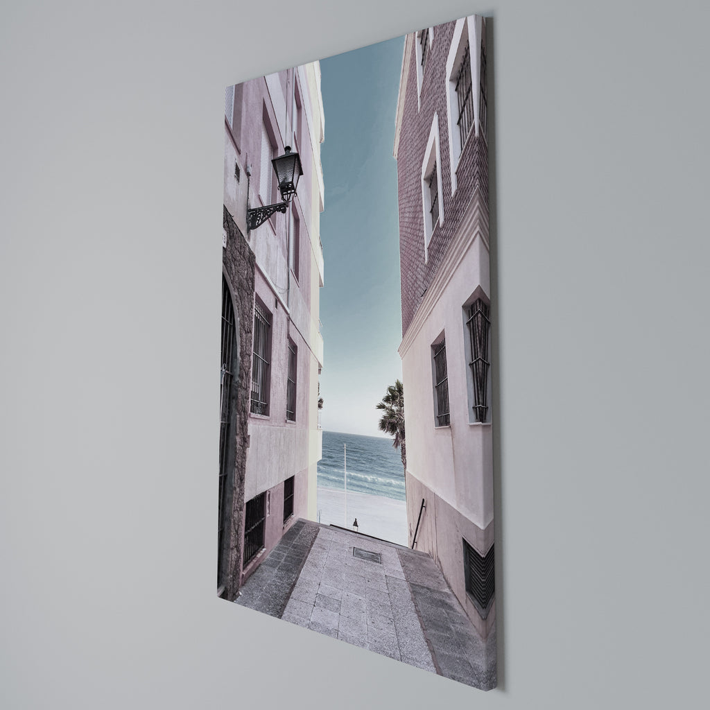 OCEAN'S WHISPER PATH Vertical Canvas Print