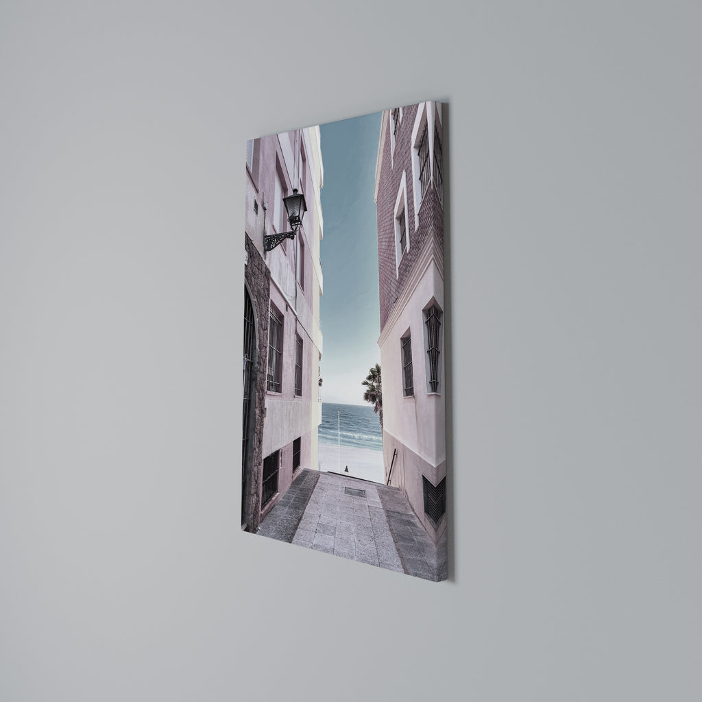 OCEAN'S WHISPER PATH Vertical Canvas Print
