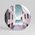 OCEAN'S WHISPER PATH Runder Wandsticker zum Abziehen und Aufkleben