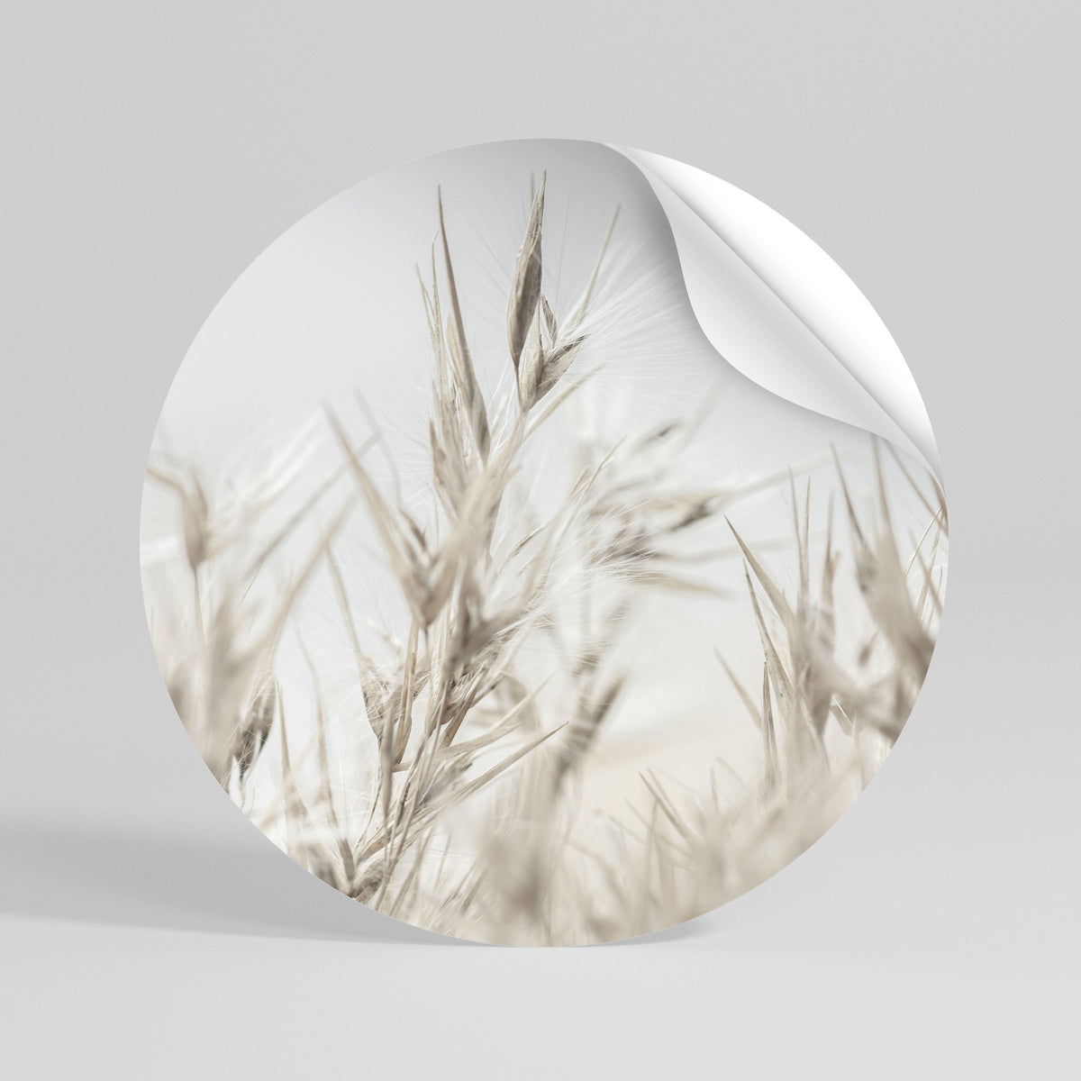 TRANQUIL GRASSES Runder Wandsticker zum Abziehen und Aufkleben