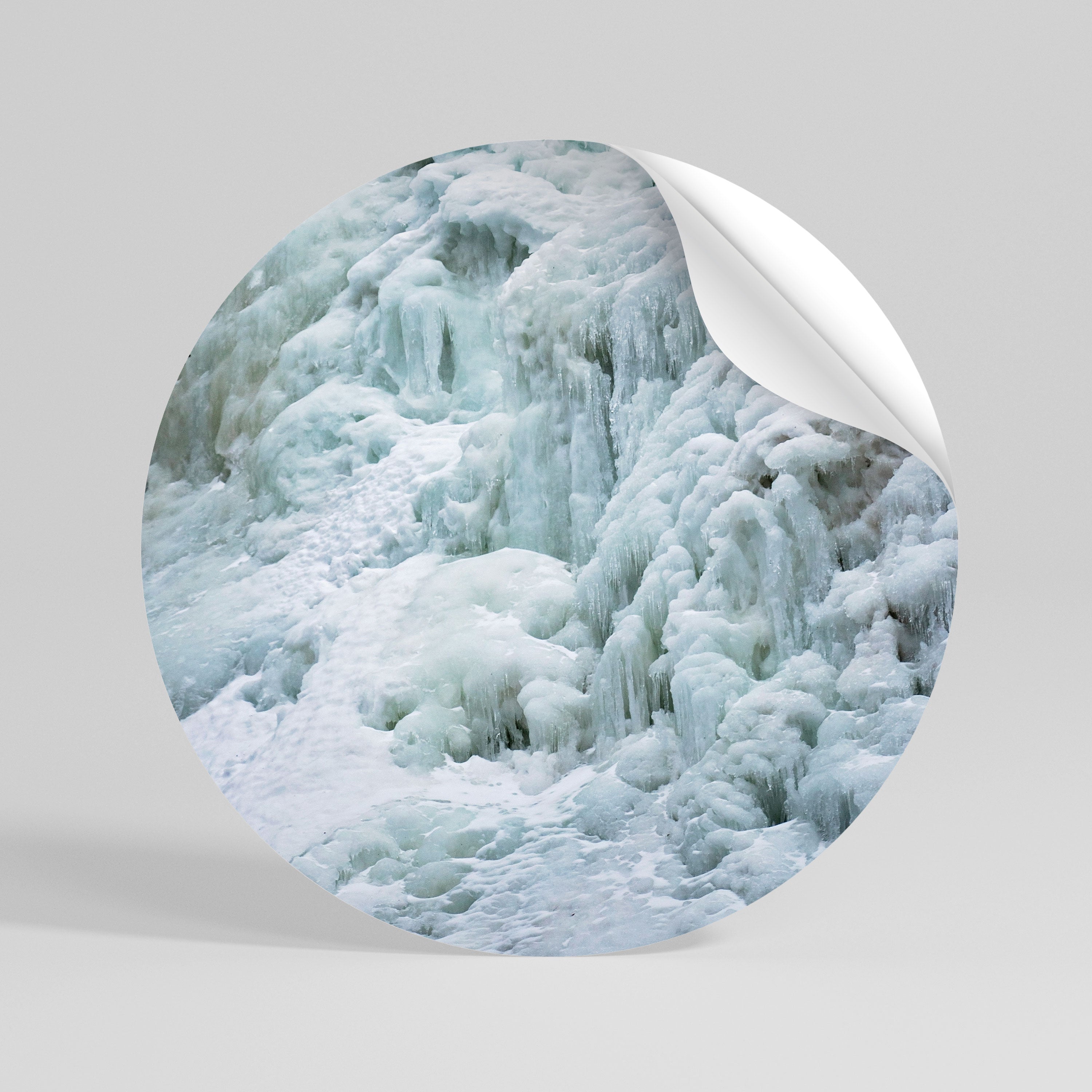 FROSTED WHISPERS Rund väggdekal