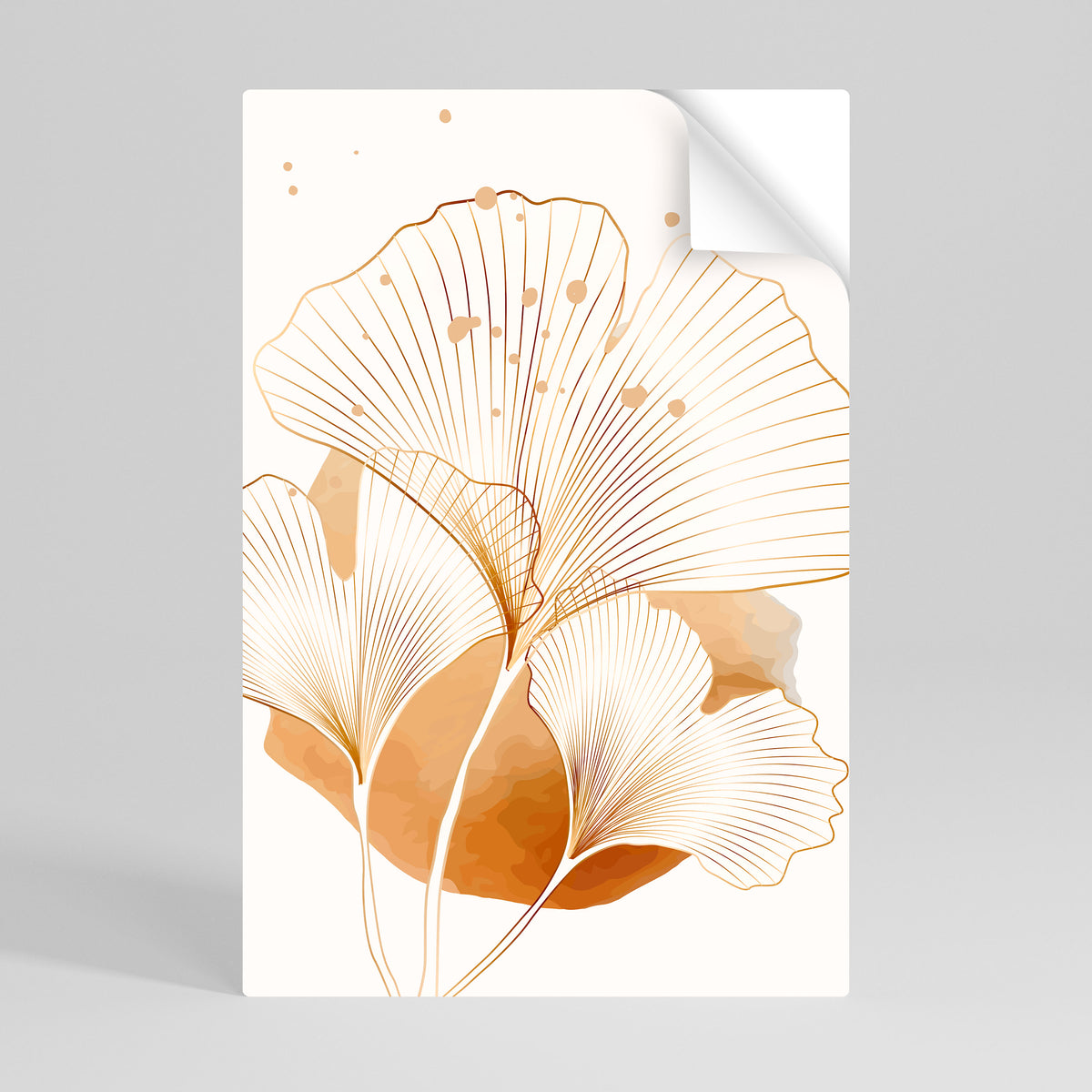 GOLDEN GINKGO DREAMS Poster Verticale Adesivo