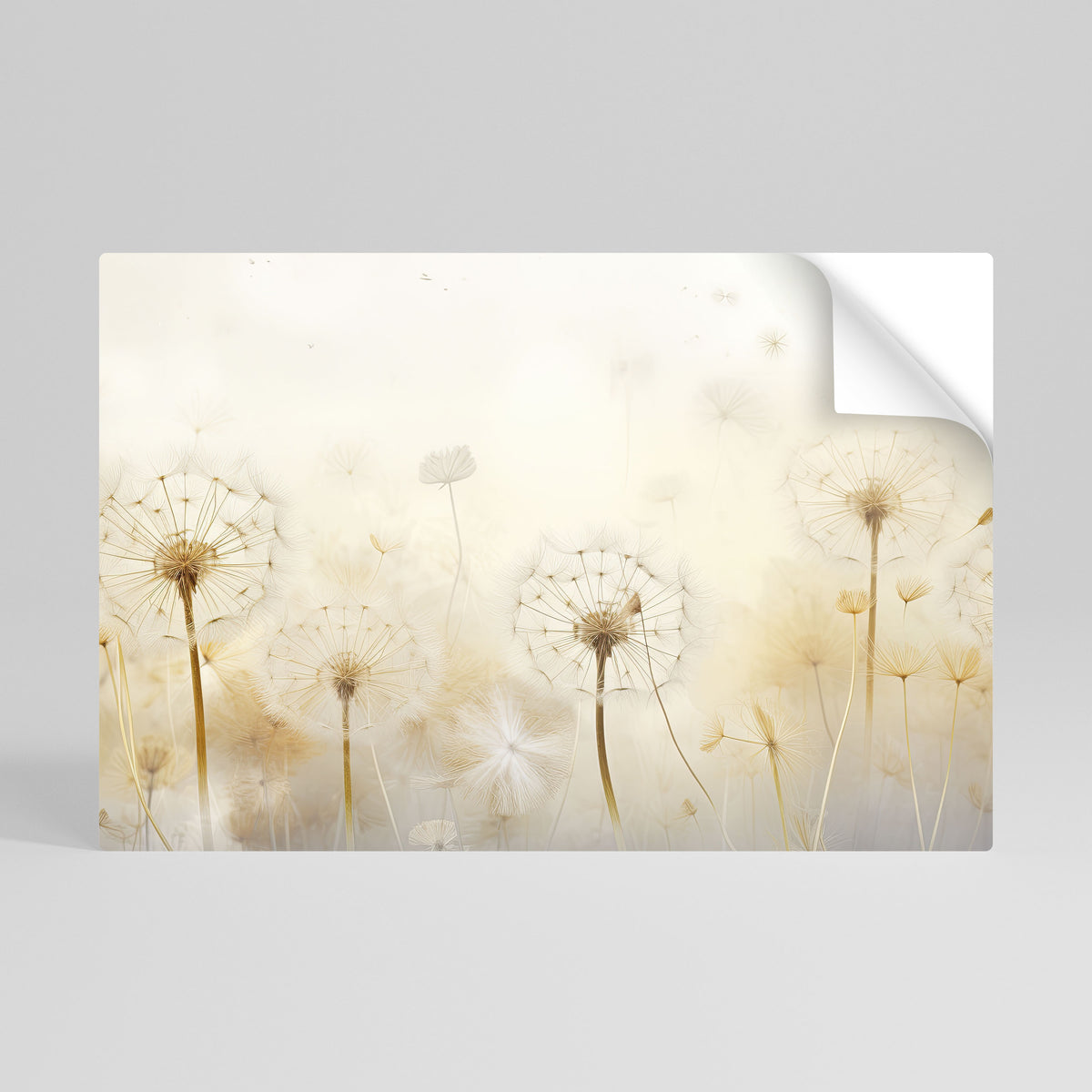 DREAMY DANDELION FIELDS Póster Autocolante Horizontal