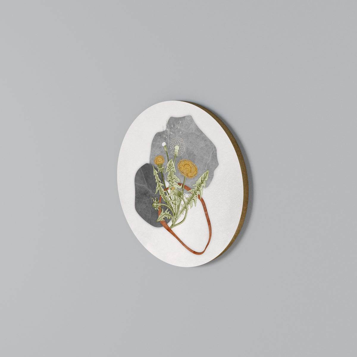 DANDELION RING Στρογγυλός πίνακας ζωγραφικής