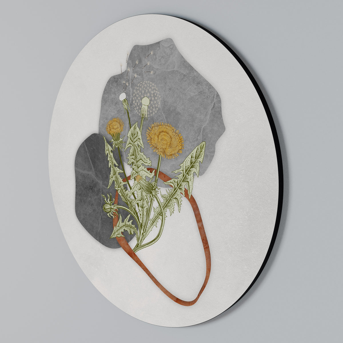 DANDELION RING Στρογγυλός πίνακας ζωγραφικής