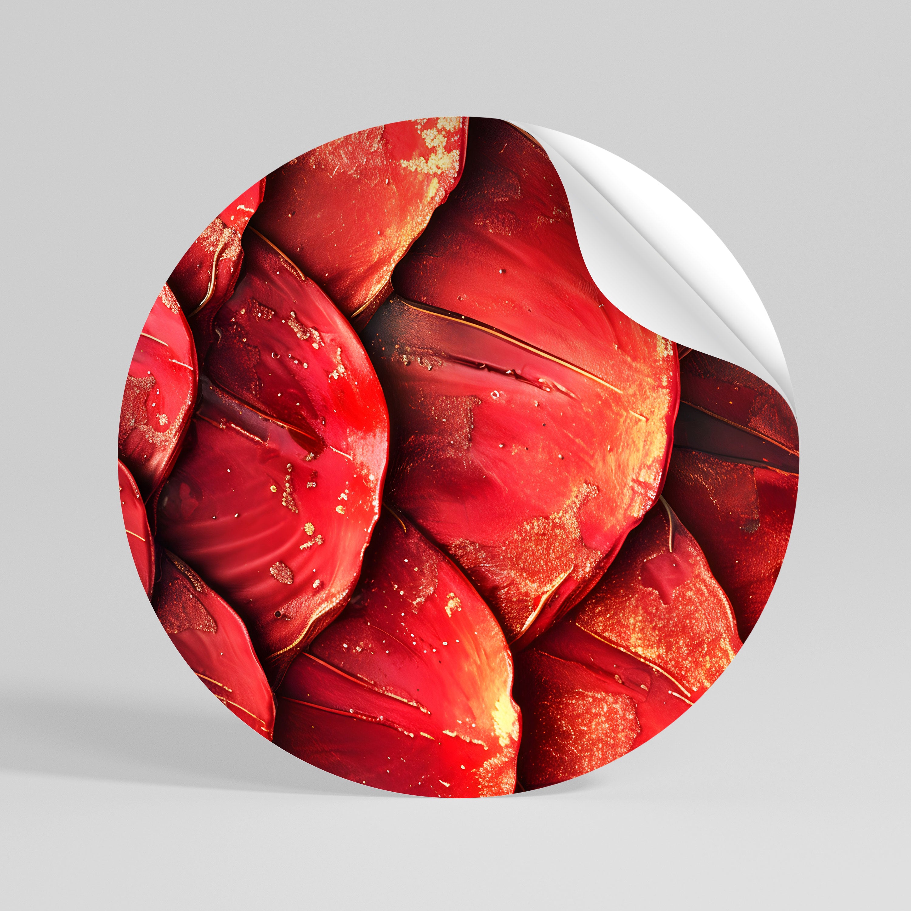 RUBY PETAL DANCE Rund väggdekal