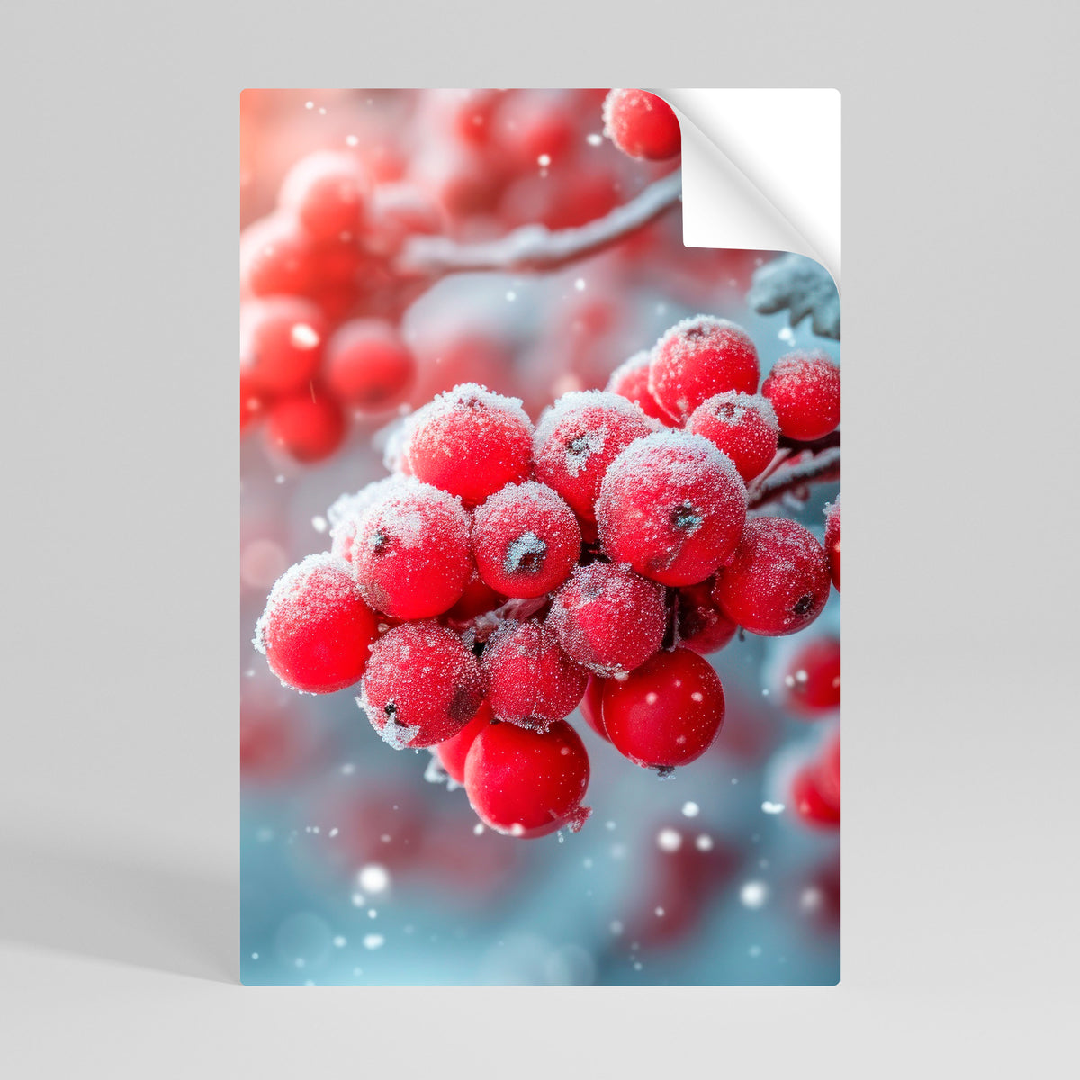 WINTER'S CRIMSON TREASURES Självhäftande Vertikal Poster