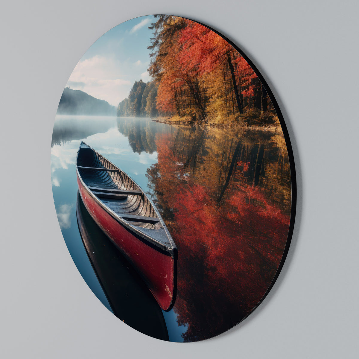 BOAT OF TRANQUILITY Στρογγυλός πίνακας ζωγραφικής