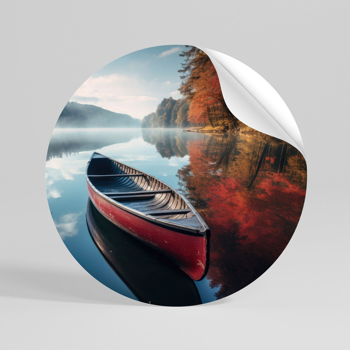 BOAT OF TRANQUILITY Αυτοκόλλητη Αφίσα στρογγυλή
