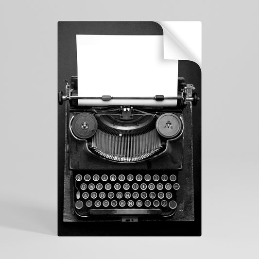 TYPEWRITER SYMPHONY Peel and Stick Vertical Poster