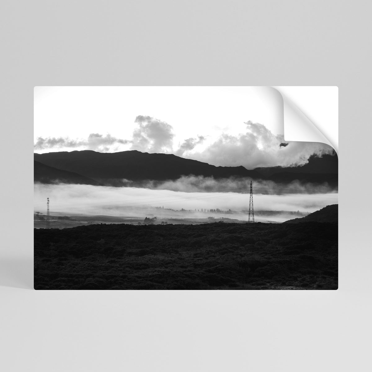 MISTY MOUNTAIN RADIANCE Poster Orizzontale Adesivo
