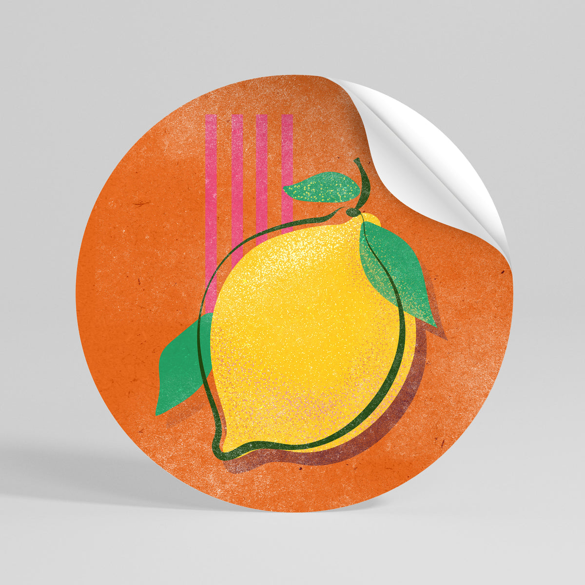 LUSCIOUS LEMON Adesivo rotondo riposizionabile
