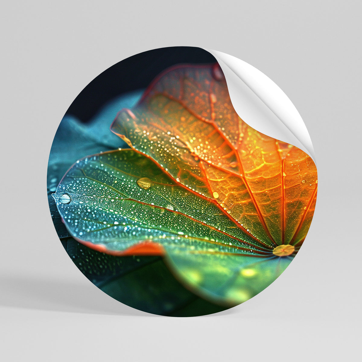 ECHOES OF RAIN Runder Wandsticker zum Abziehen und Aufkleben