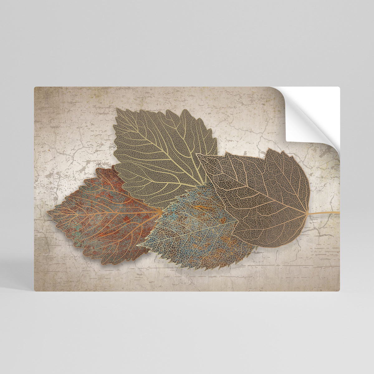 LEAVES OF TIME Póster adhesivo horizontal